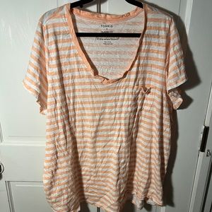 Torrid classic fit striped pocket tshirt size 5